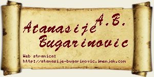 Atanasije Bugarinović vizit kartica